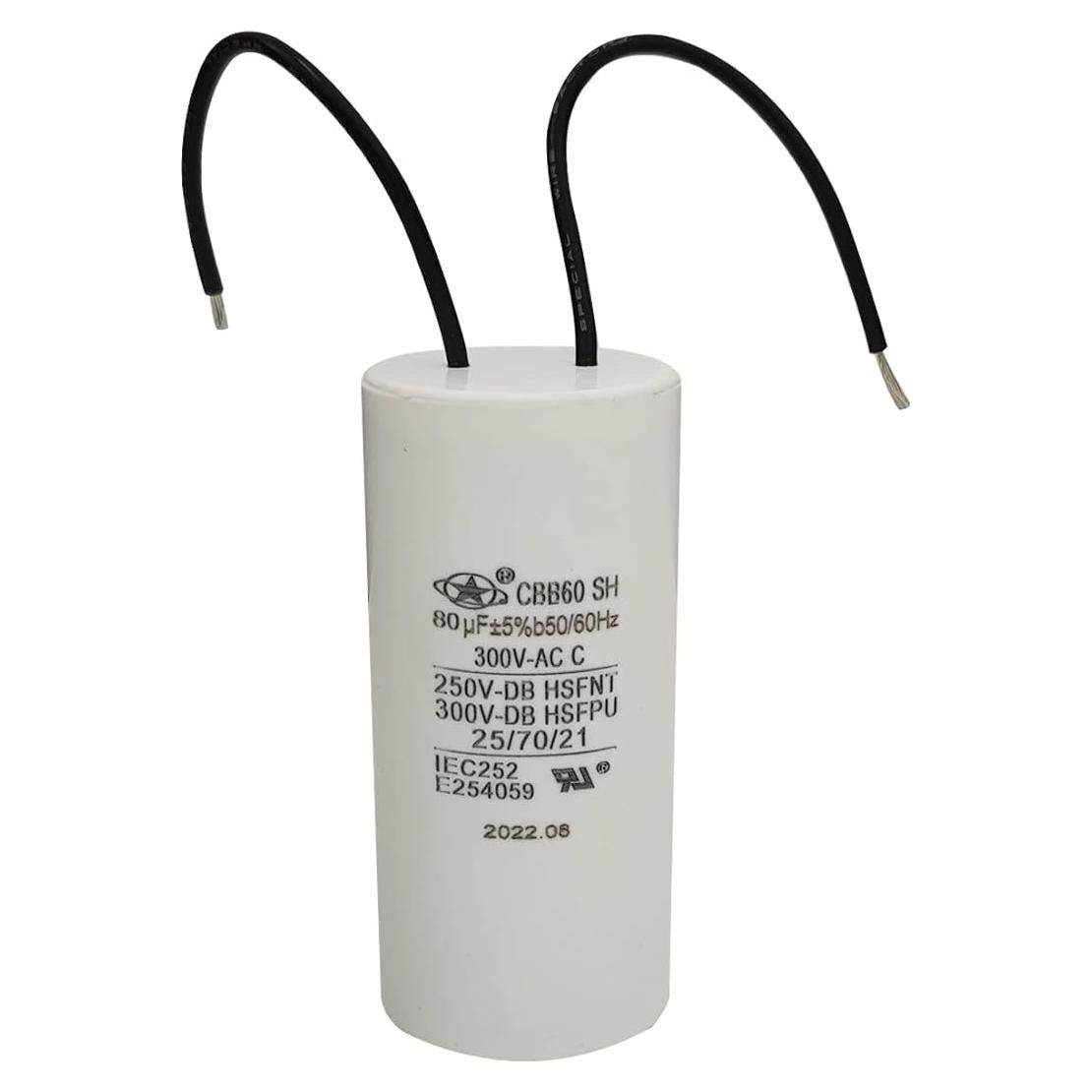 Capacitor de Arranque YATAI CBB60 80uF 300V CA 44x95mm