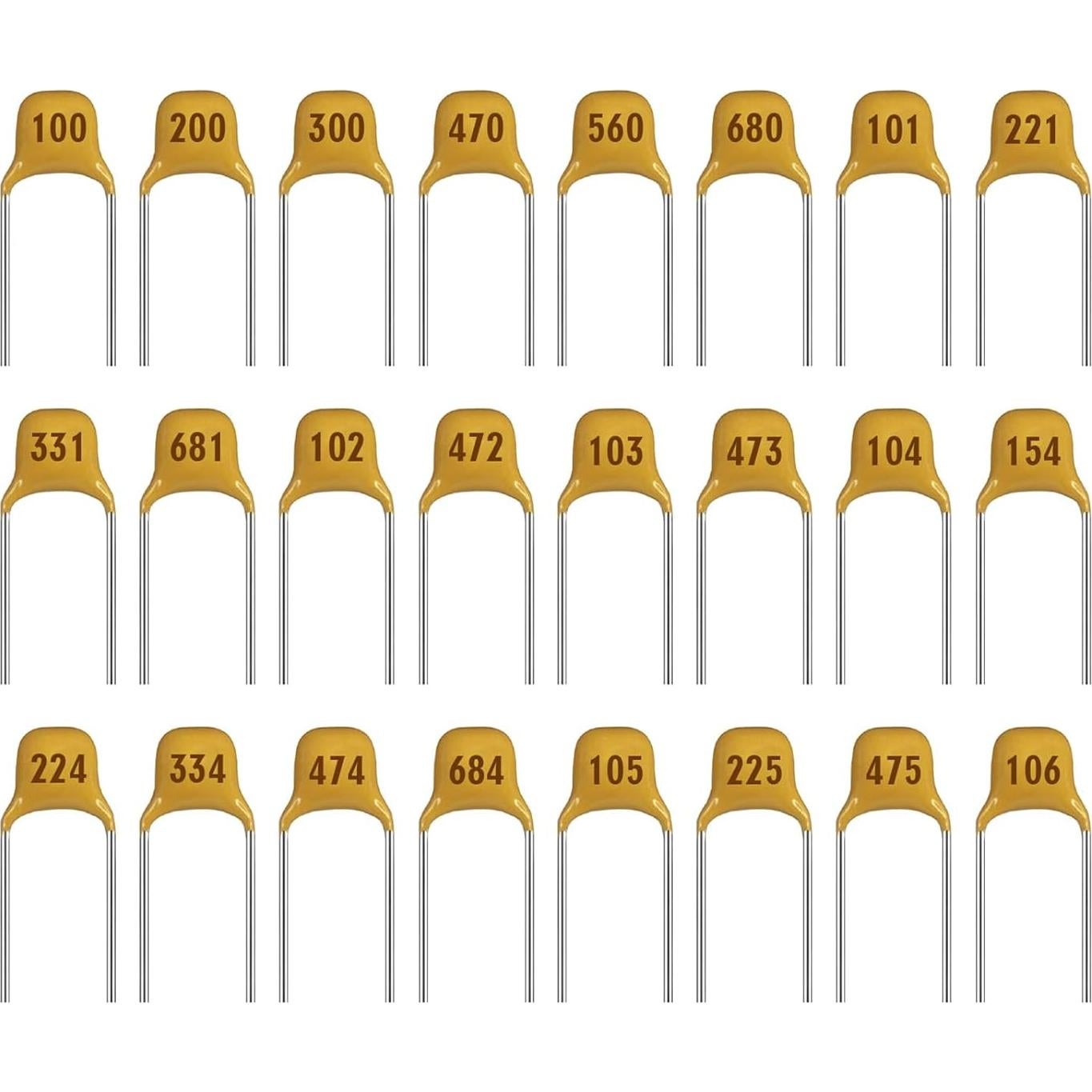 Kit de Capacitores Cerámicos Monolíticos ALLECIN 24 Valores