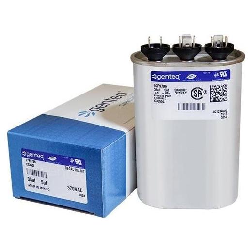 Capacitor Doble Ovalado Genteq 35+5 uF 370V Reemplazo