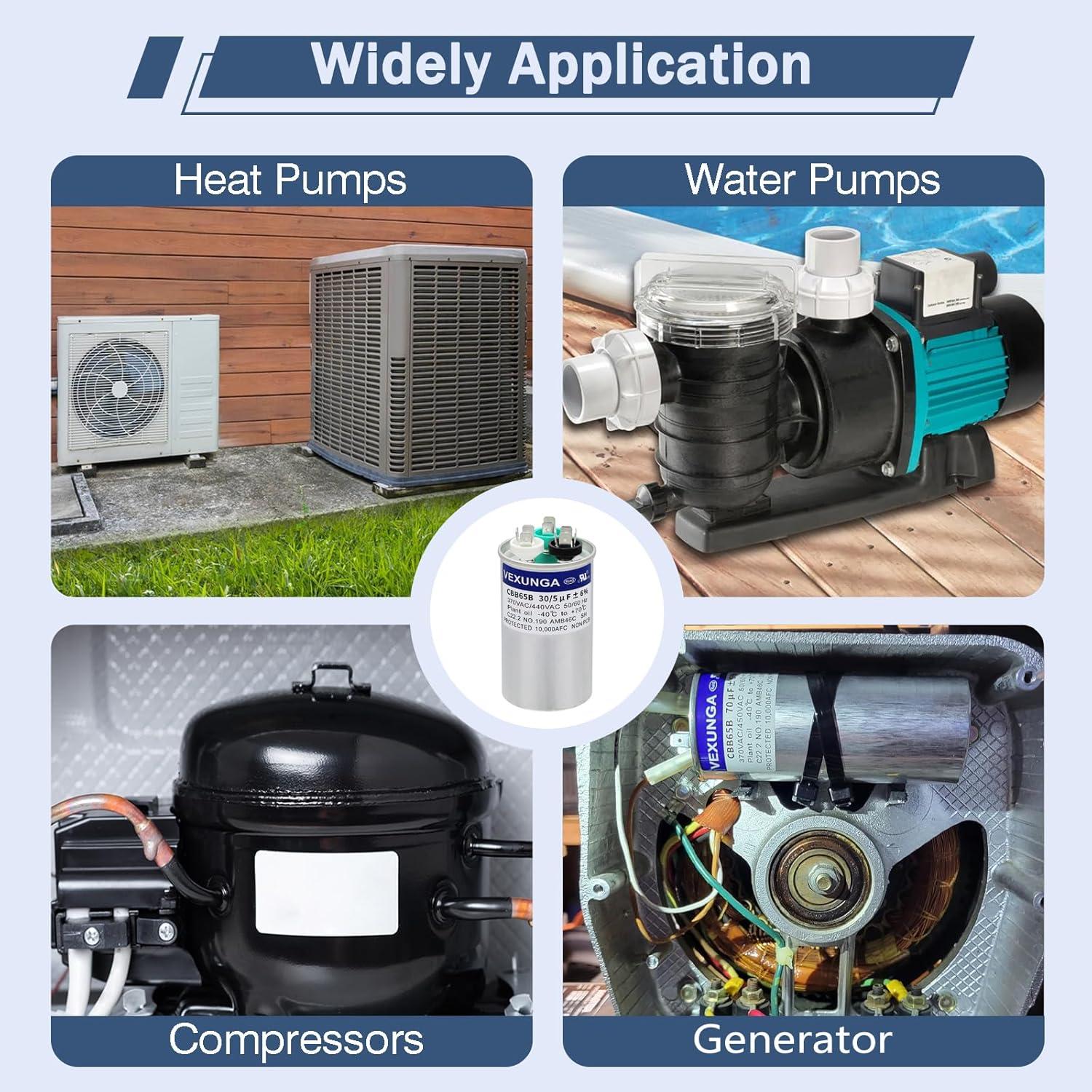 Capacitor de Arranque Doble VEXUNGA 35+5uF 370/440V CBB65