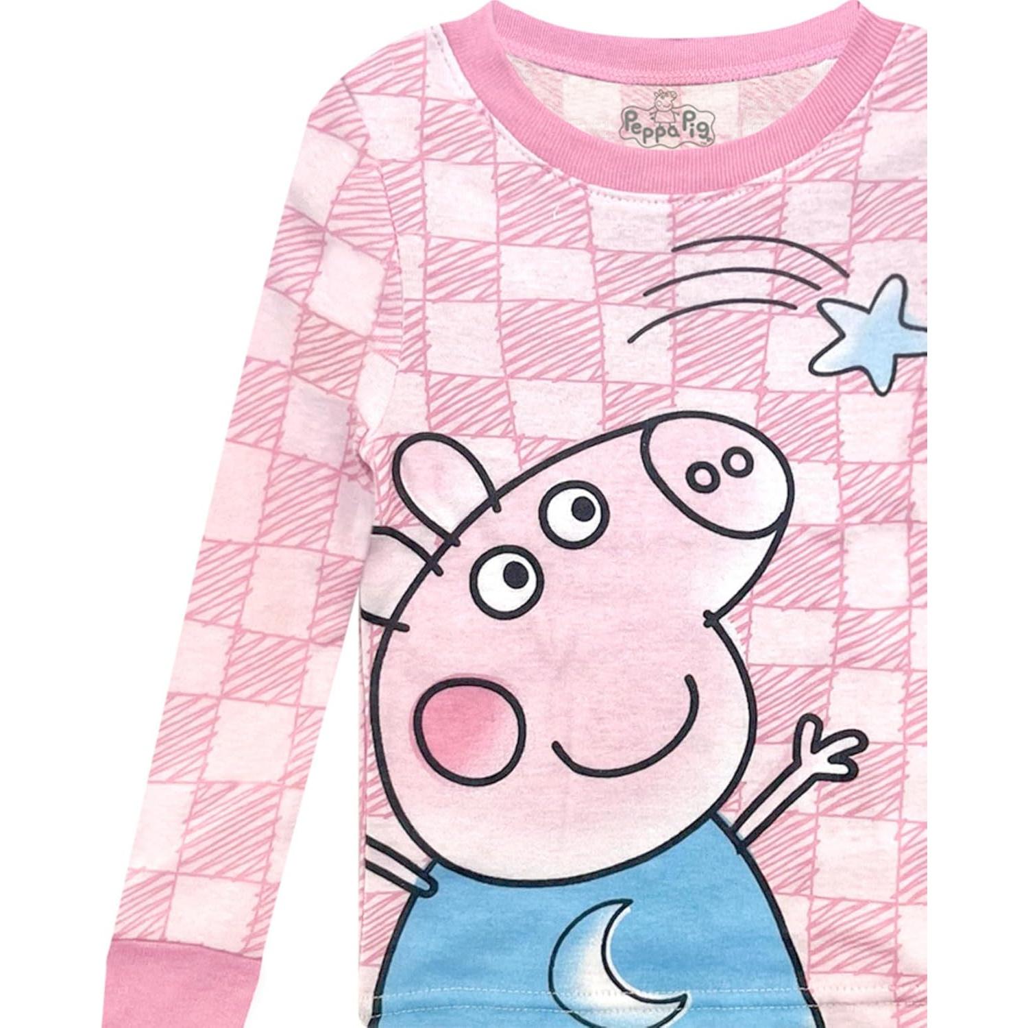 Conjunto de Pijamas 4 Piezas Peppa Pig Niñas Rosa 2T