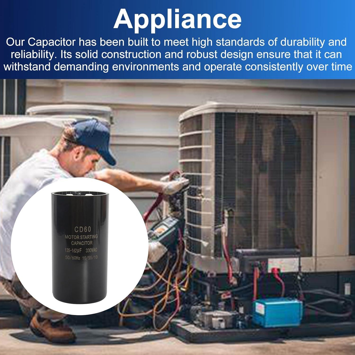 Capacitor Doble Arranque Circular LEDBarz CPT0091 135-162 uF 330VAC