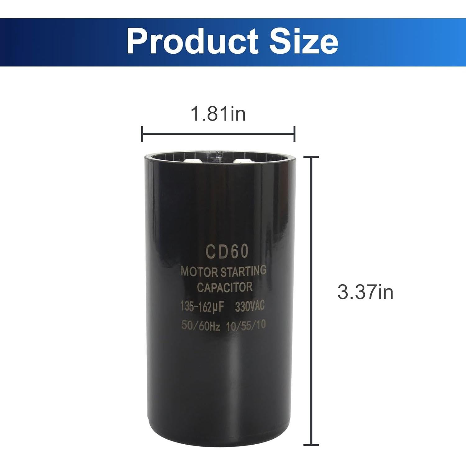 Capacitor Doble Arranque Circular LEDBarz CPT0091 135-162 uF 330VAC