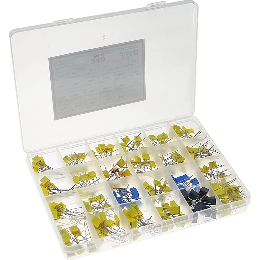 Kit de Capacitores de Película 240PCS 1nF a 1uF 63V-100V Molence