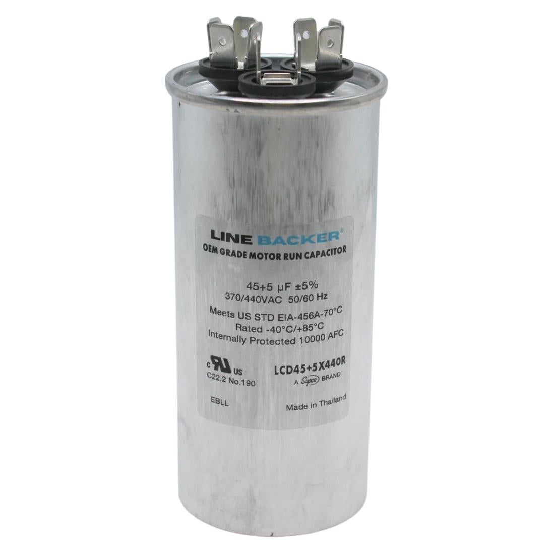 Capacitor Doble Arranque 45+5 uF HVAC Genius 370/440V