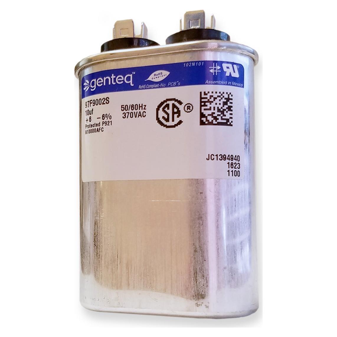 Capacitor de Funcionamiento Genteq 10uF 370V Ovalado