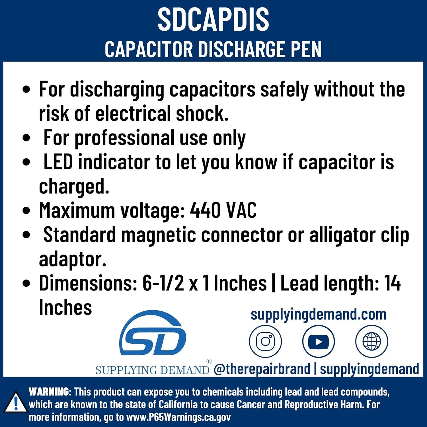Descargador de Capacitores Supplying Demand SDCAPDIS 440 VAC