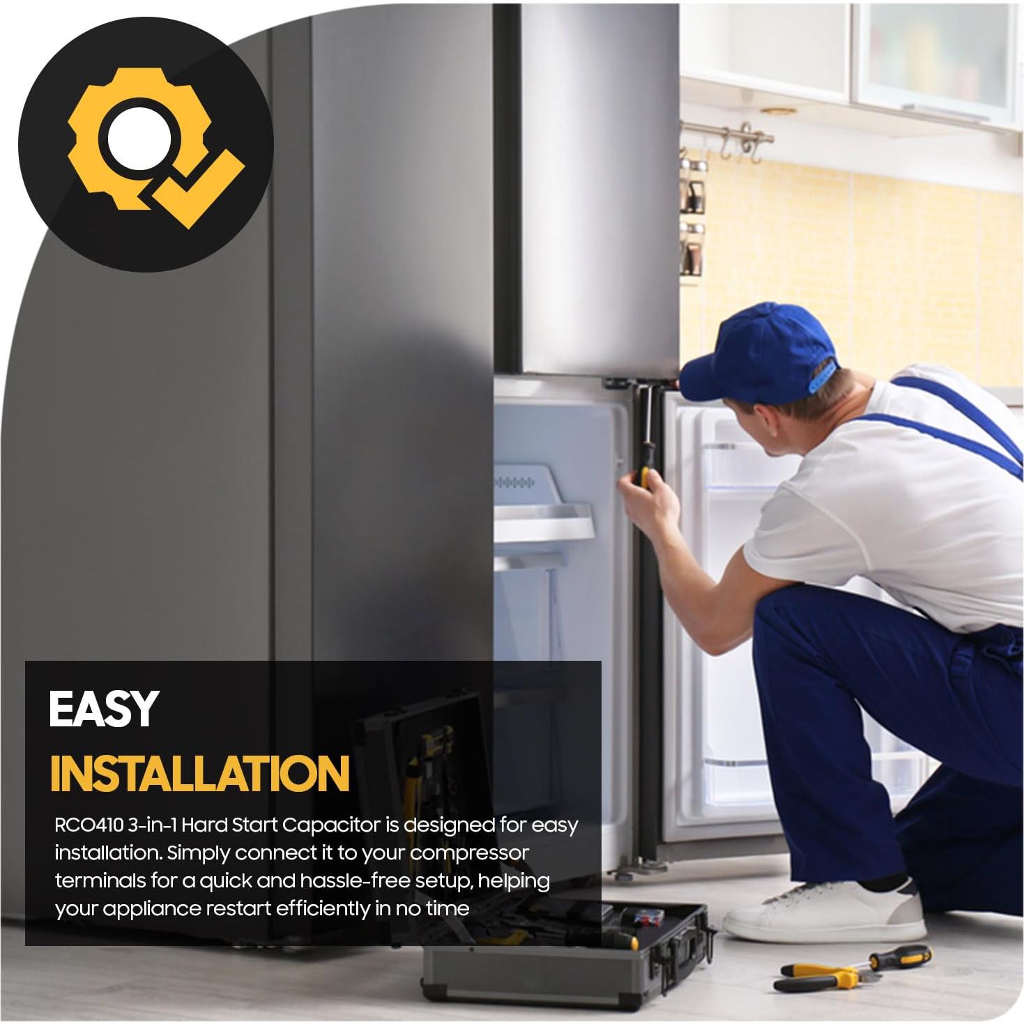 Capacitor de Arranque Duro 3en1 Seentech RCO410 - 115VAC