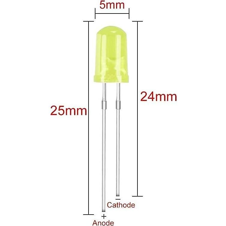 Kit de 100 Diodos LED 5mm MCIGICM Multicolor para Proyectos