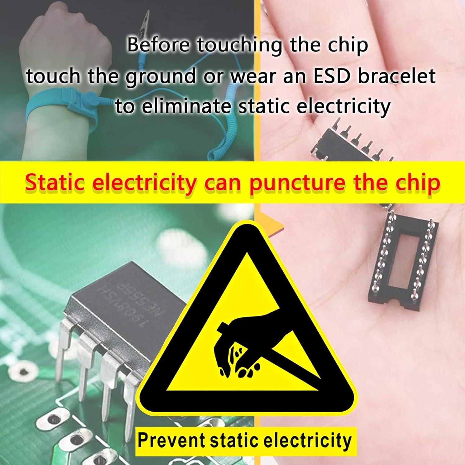 Kit de Chips IC Minidodoca 173 Pcs 20 Valores + 12 Zócalos