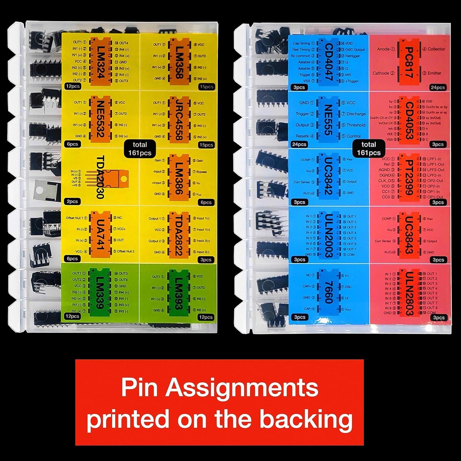 Kit de Circuitos Integrados 161 Piezas 20 Modelos con Alicate IC