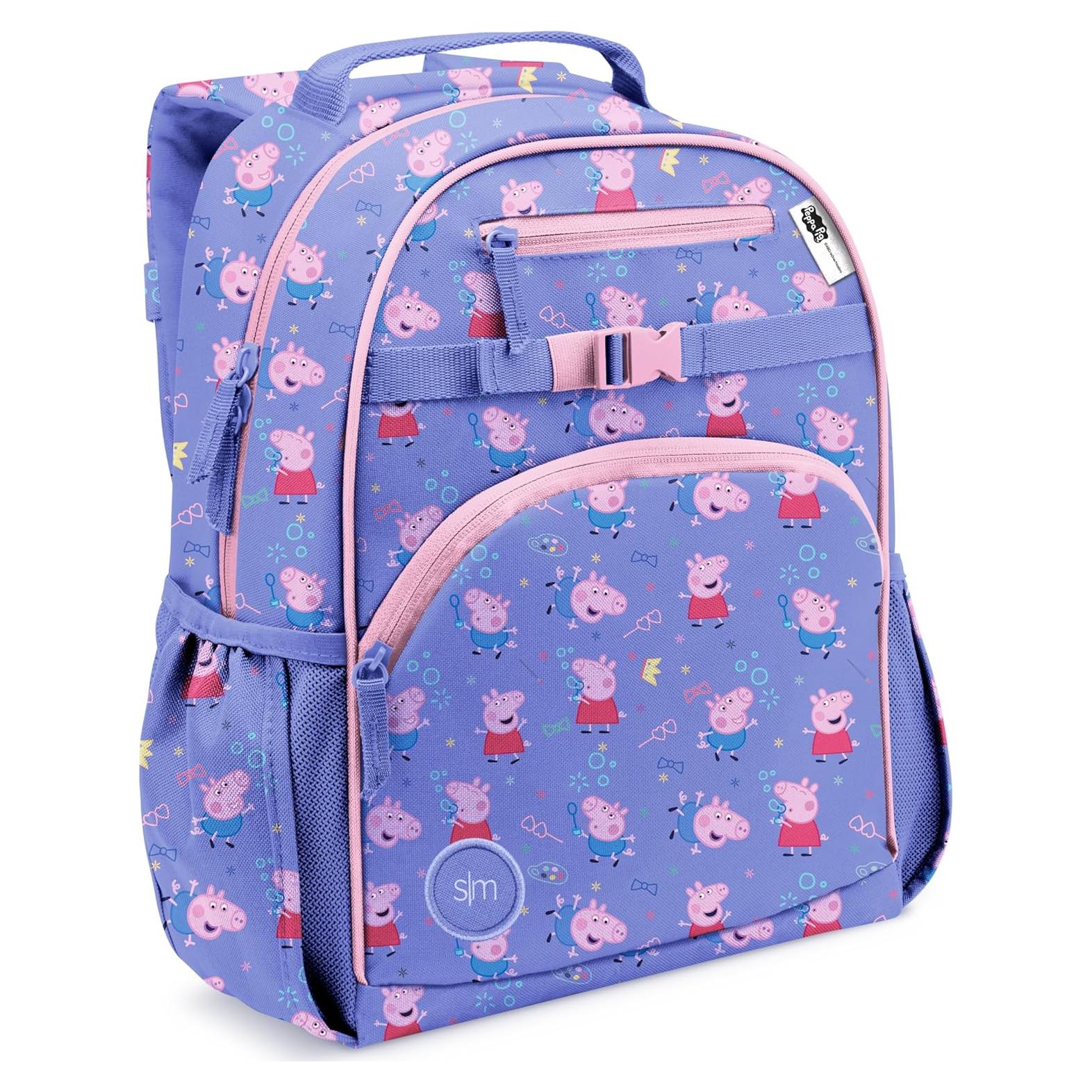 Mochila Escolar Mediana Peppa Pig Bubbles 12L para Niños