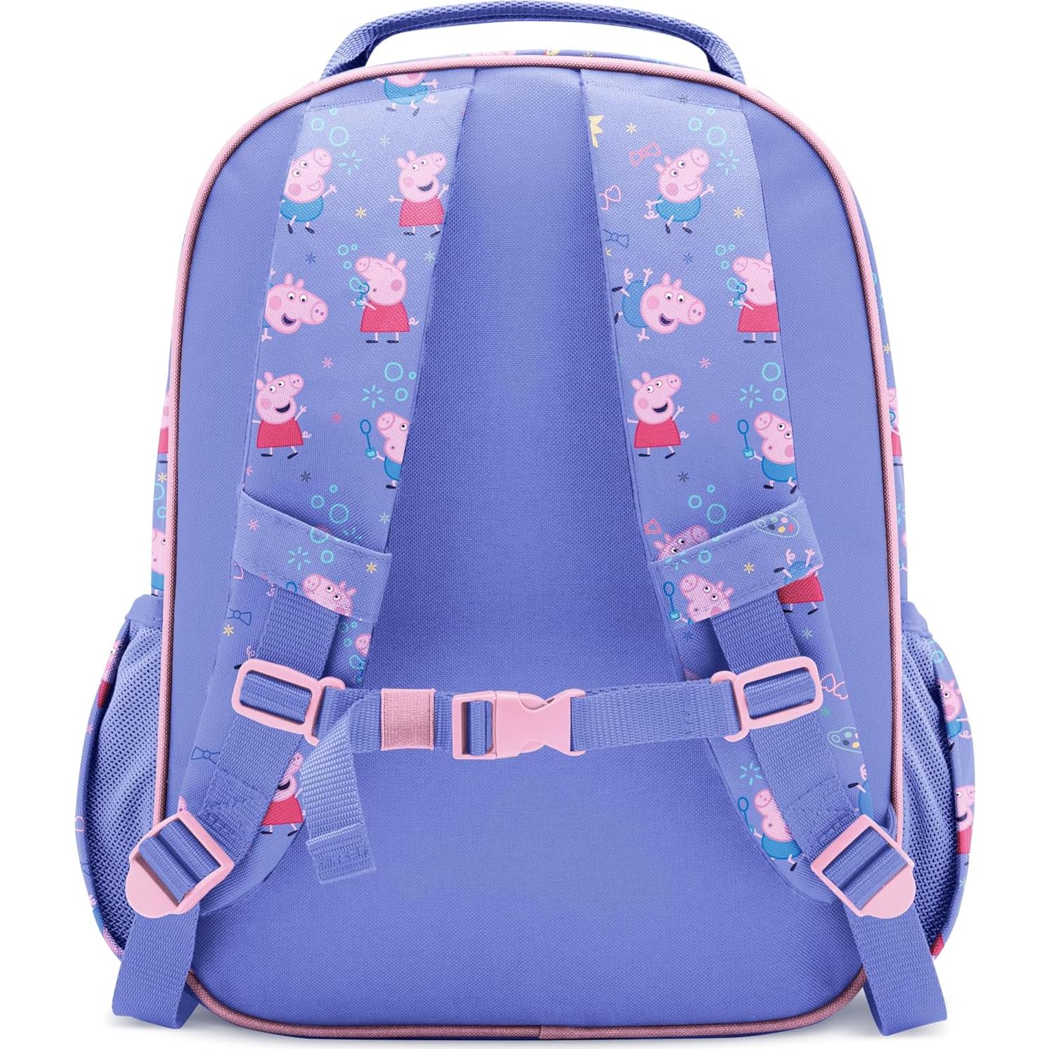 Mochila Escolar Mediana Peppa Pig Bubbles 12L para Niños