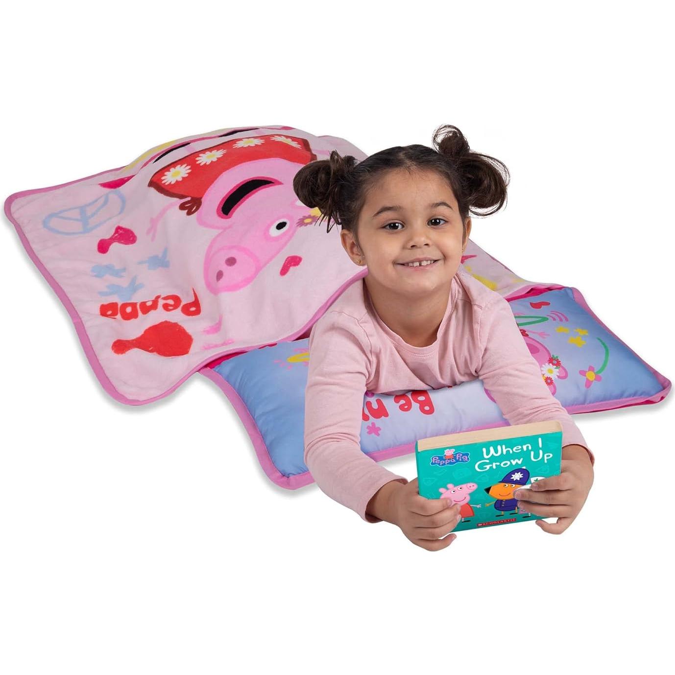 Colchoneta para Niños Peppa Pig 116.8x53.3 cm con Almohada y Manta