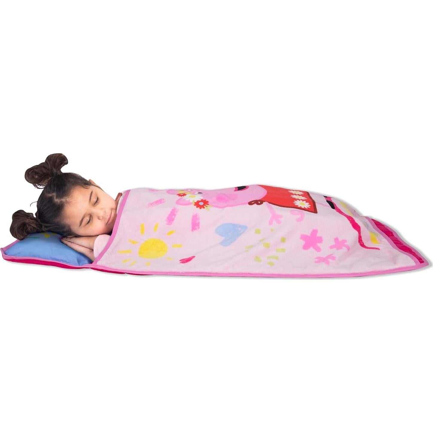 Colchoneta para Niños Peppa Pig 116.8x53.3 cm con Almohada y Manta