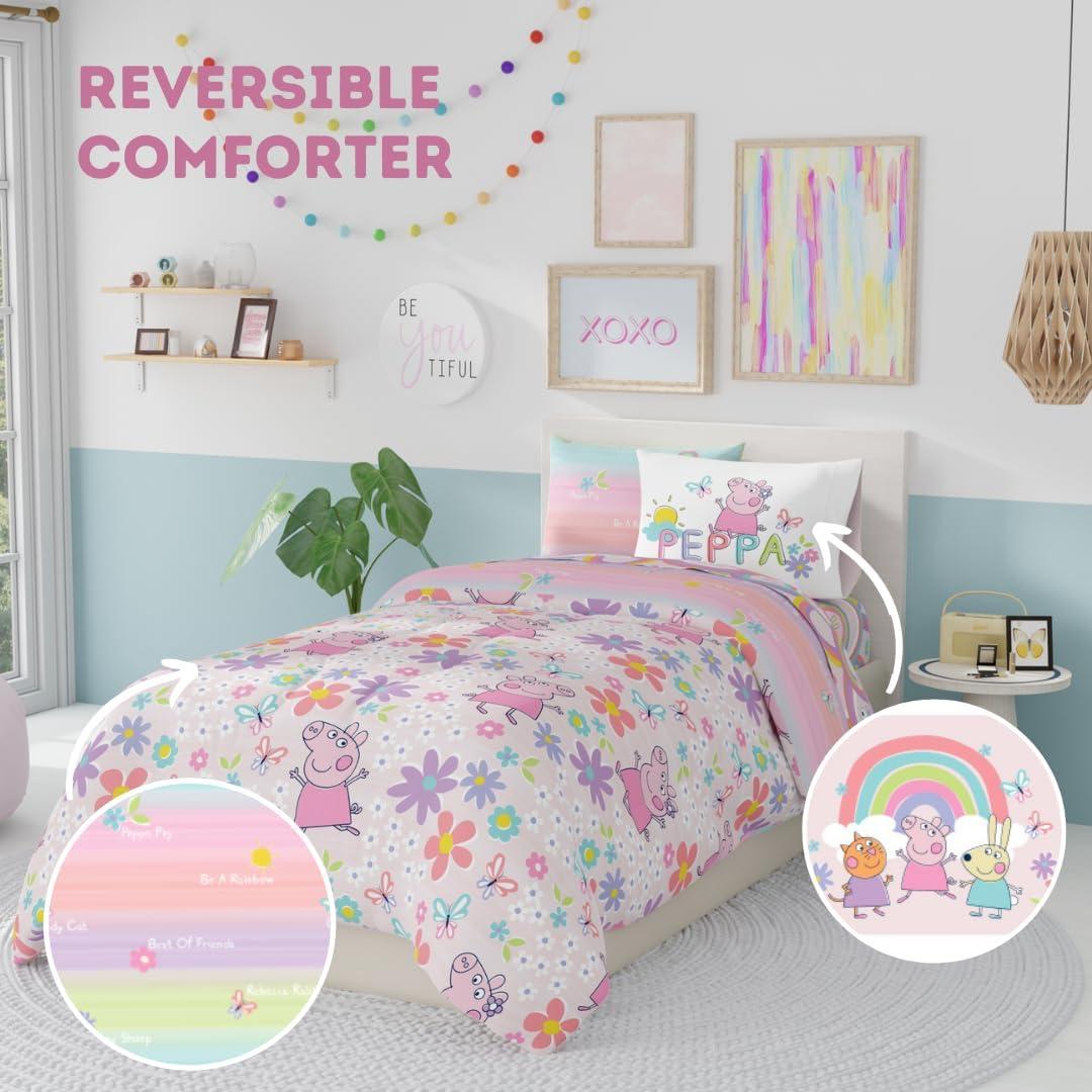 Juego de Ropa de Cama Peppa Pig Franco 5 Piezas Individual