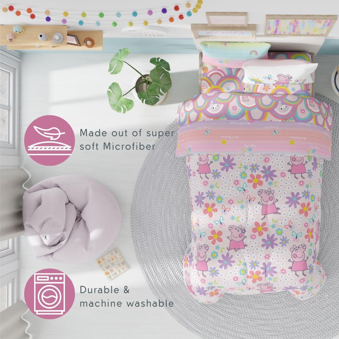 Juego de Ropa de Cama Peppa Pig Franco 5 Piezas Individual