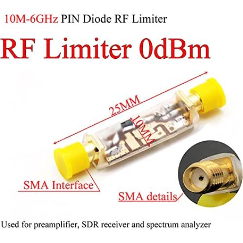 Limitador RF 0dBm SMA Acxico 10M-6GHz Protección ESD
