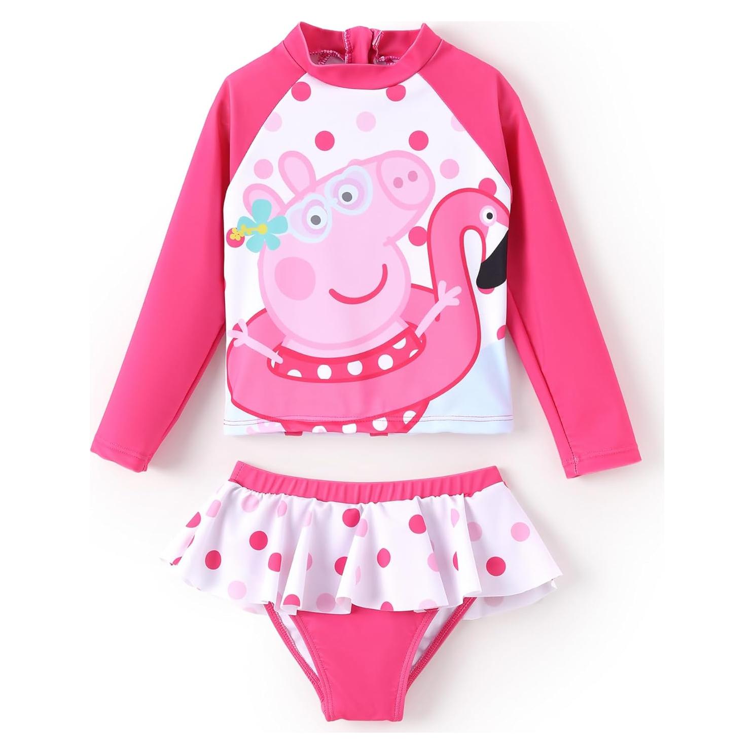 Bañador Peppa Pig para Niña 3T Rosa Fucsia con Falda