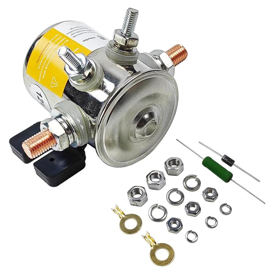 Relé de Solenoide 12V LLNSEAUTO 300A con Diodo y Resistor