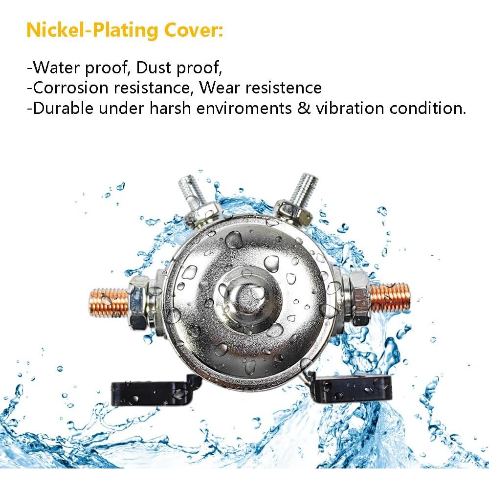 Relé de Solenoide 12V LLNSEAUTO 300A con Diodo y Resistor