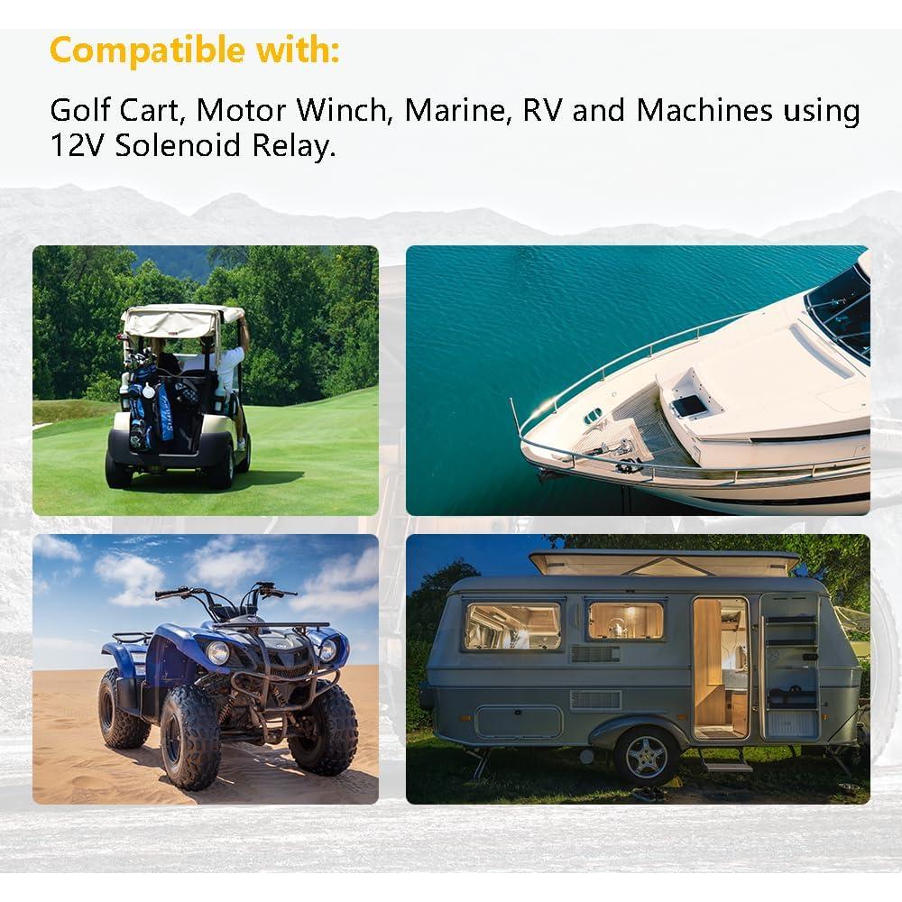 Relé de Solenoide 12V LLNSEAUTO 300A con Diodo y Resistor