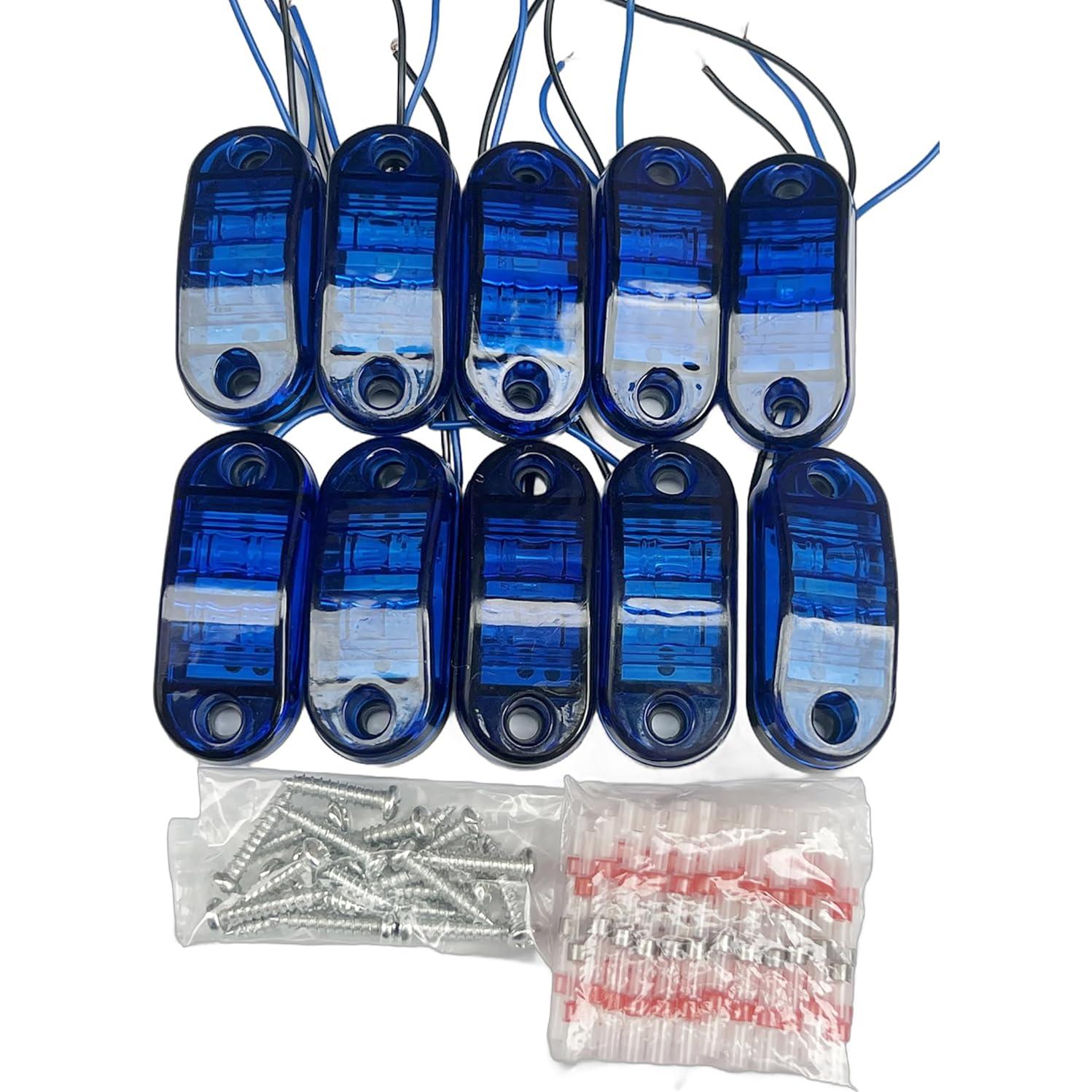 10 Luces LED de Marcador Lateral Atocayiso 2.5" Azul IP67