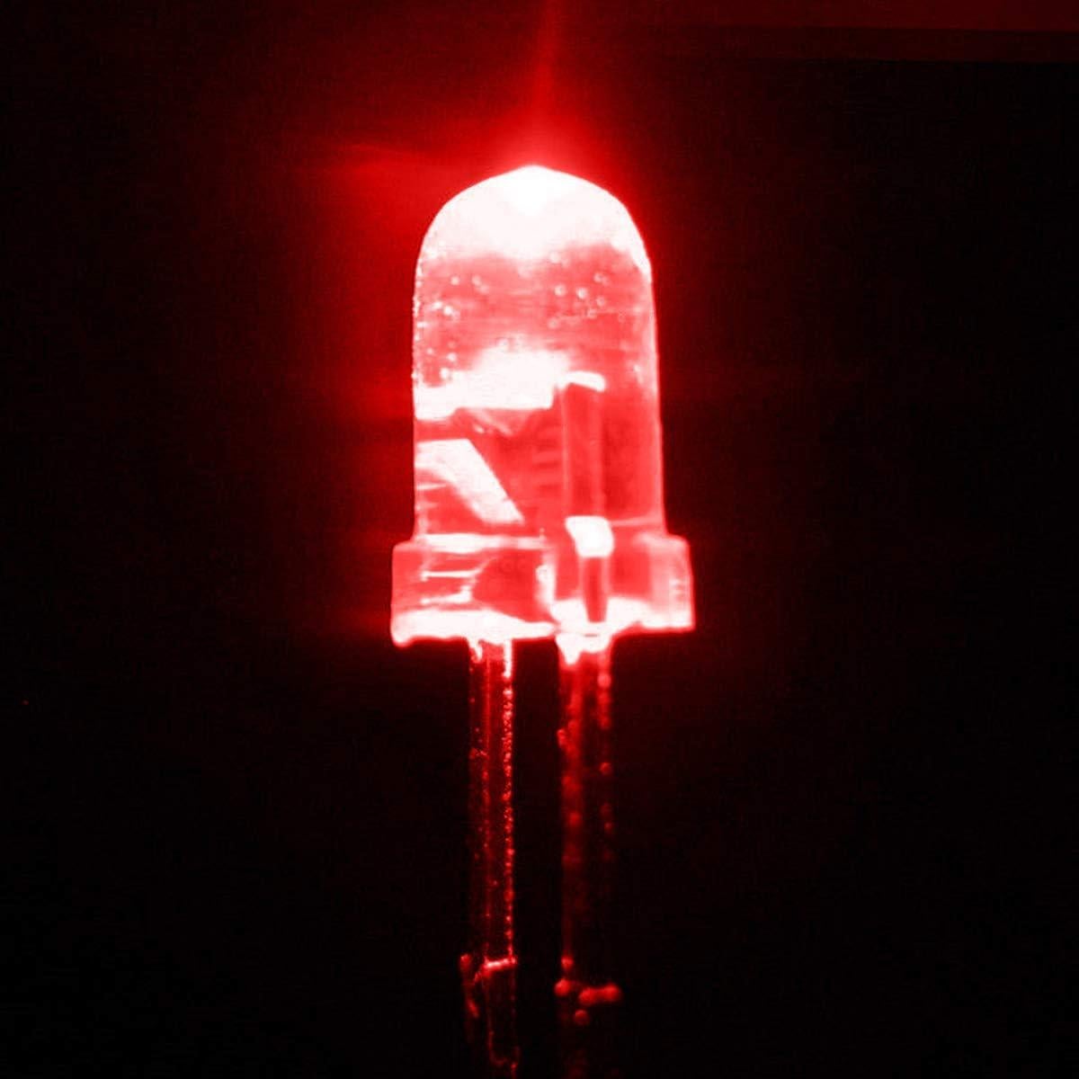 100 LEDs 5mm Rojo Novelty Place - Diodo Emisor Luz Brillante