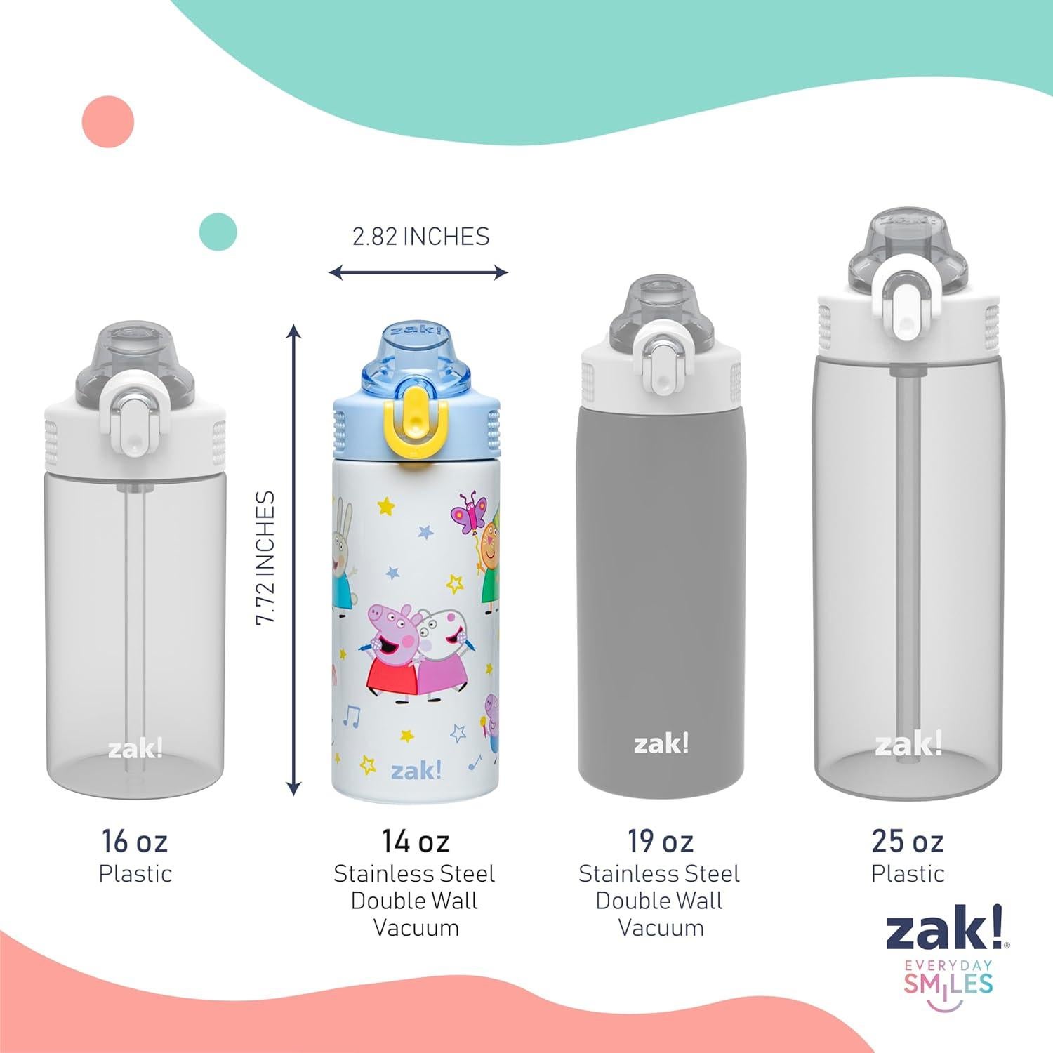 Botella de Agua Peppa Pig Zak 414ml Acero Inoxidable