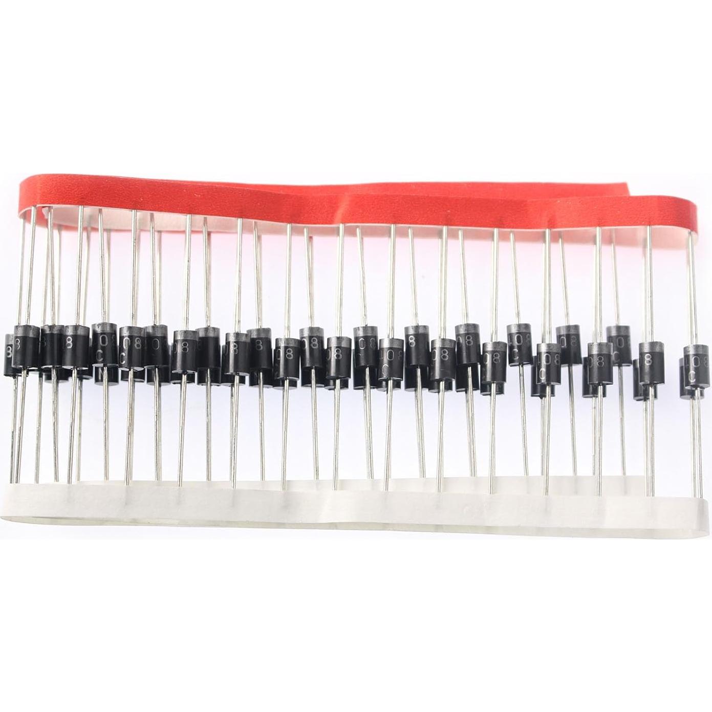 Diodo Rectificador 1N5408 Yetaida 3A 1000V Paquete 100 Piezas