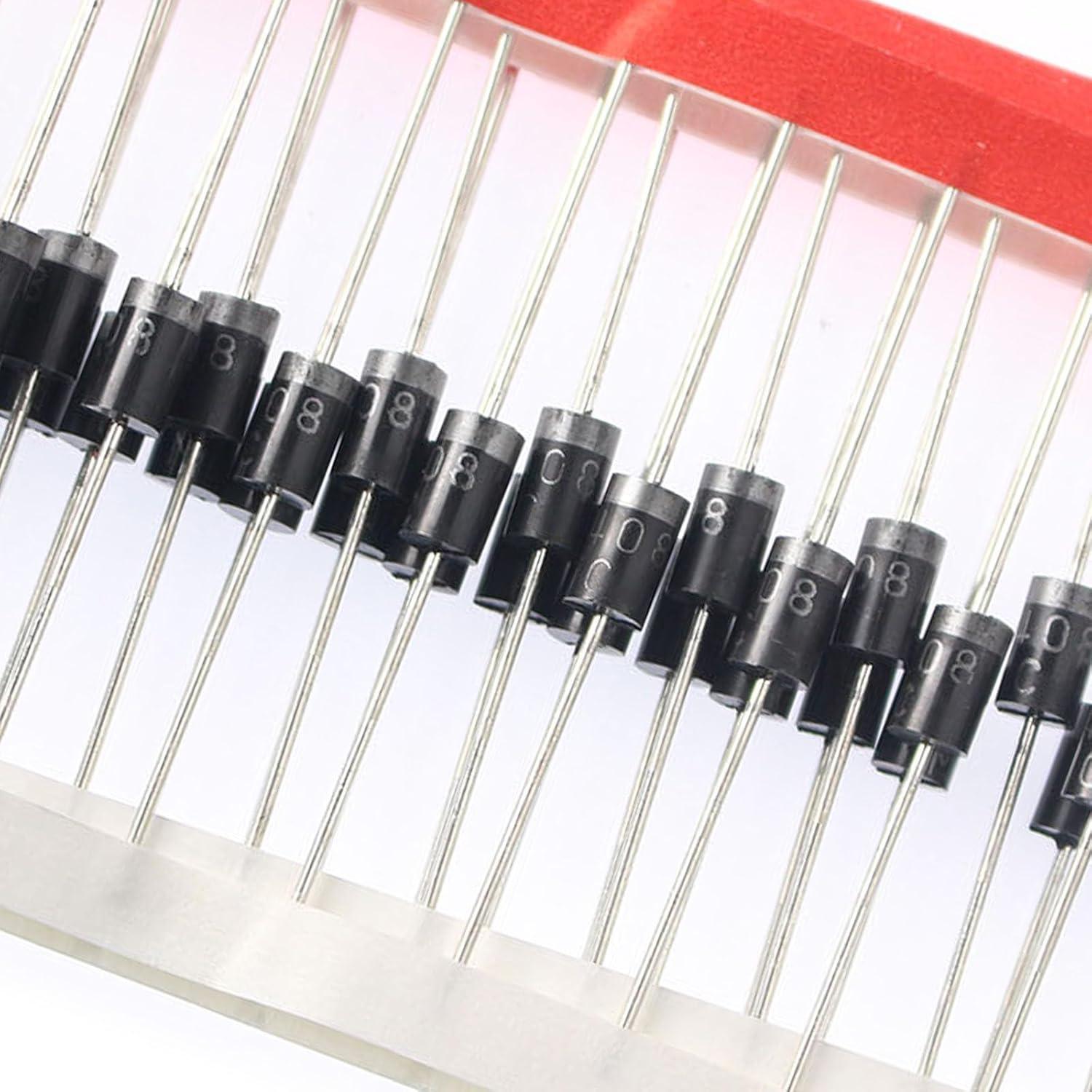 Diodo Rectificador 1N5408 Yetaida 3A 1000V Paquete 100 Piezas