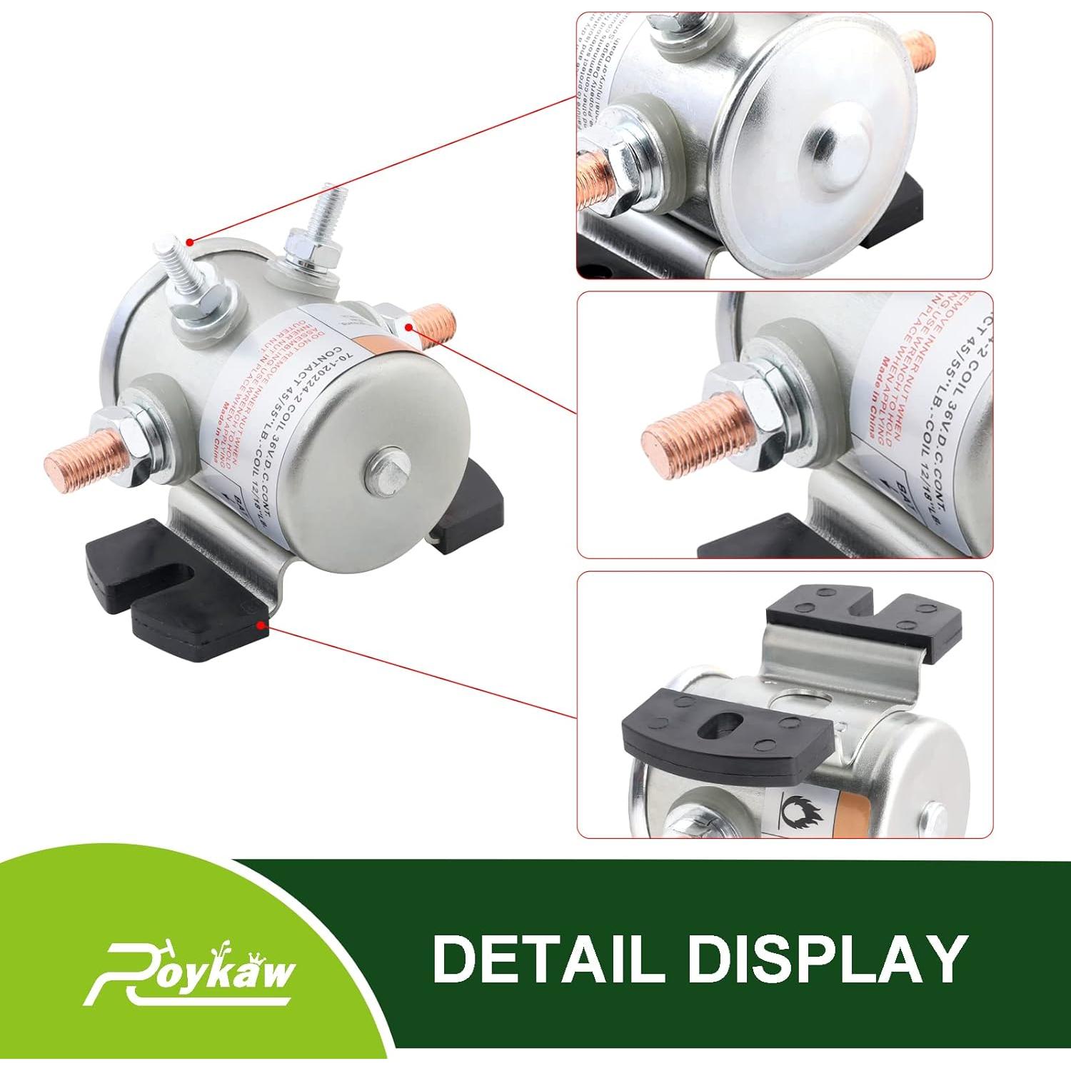 Relé de Solenoide 36V Roykaw para Carrito de Golf EZGO con Kit