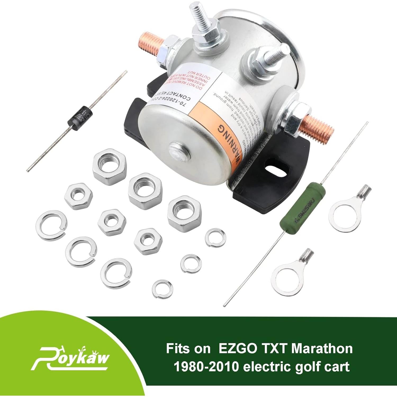 Relé de Solenoide 36V Roykaw para Carrito de Golf EZGO con Kit