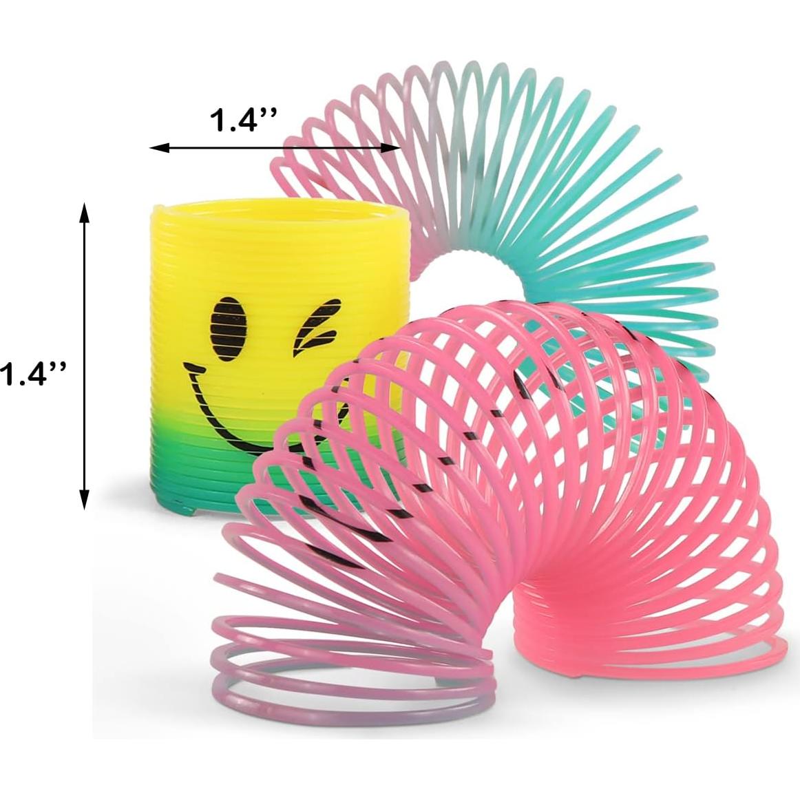 Paquete de 30 Resortes Mágicos Arcoíris Fidget para Niños