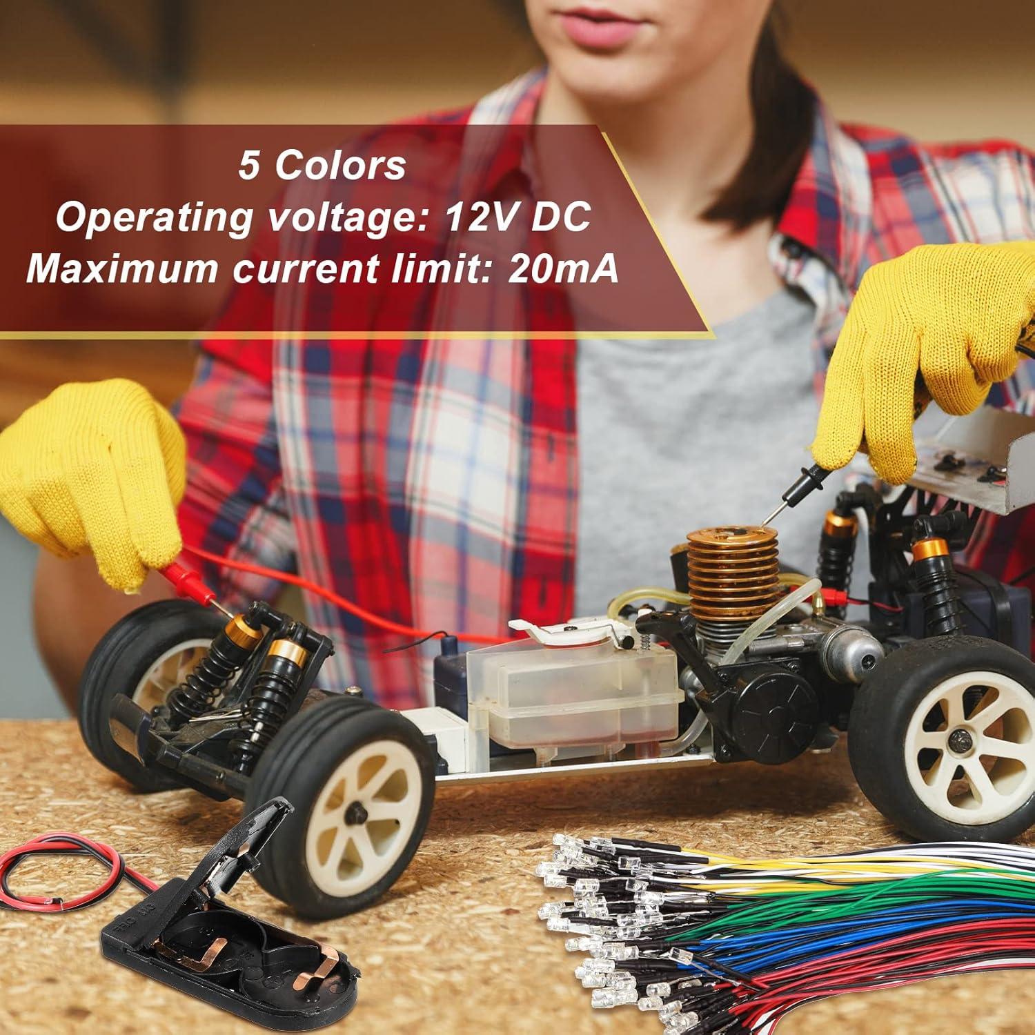 Kit de Luces LED Riakrum 220 Pcs 12V Multicolor 3 mm