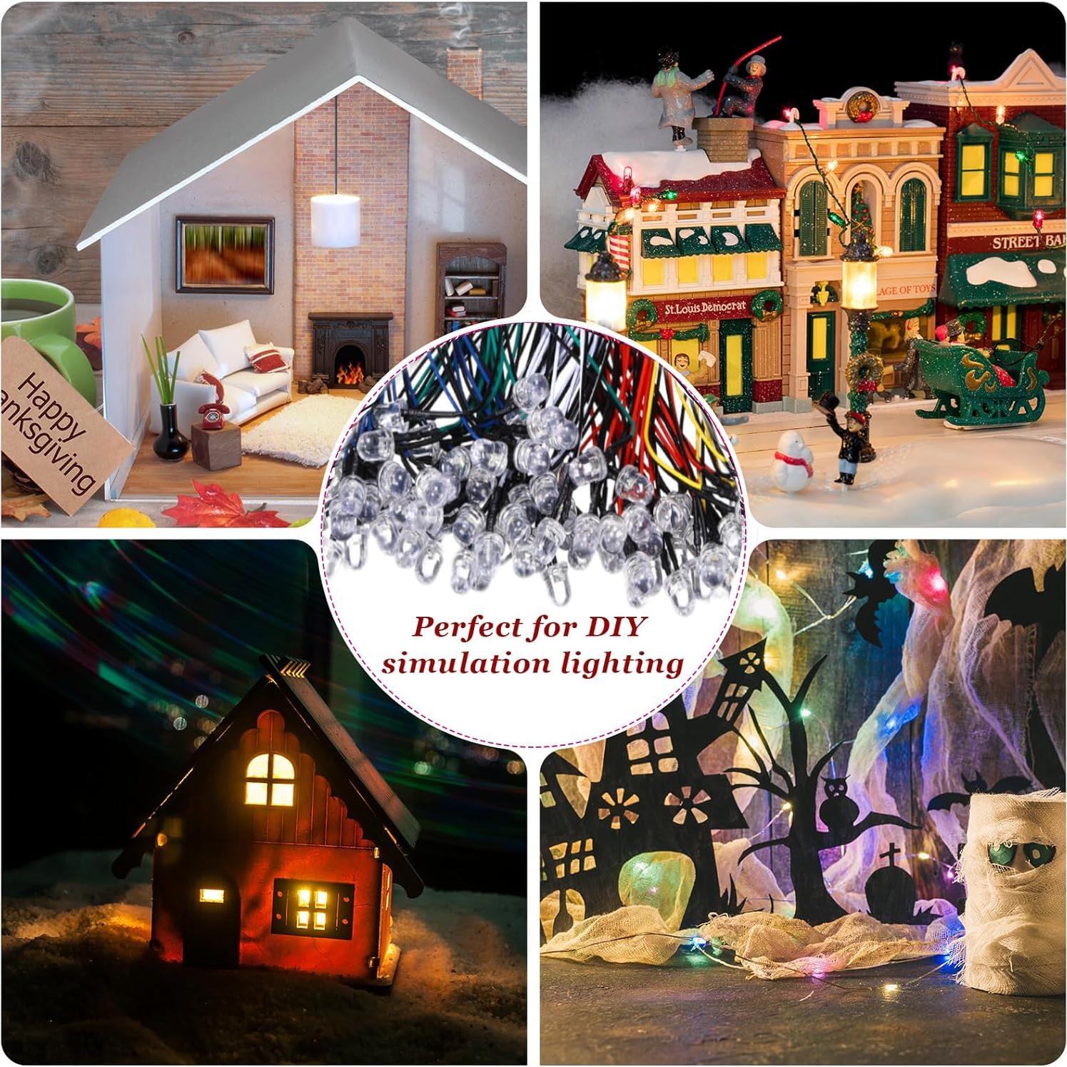 Kit de Luces LED Riakrum 220 Pcs 12V Multicolor 3 mm