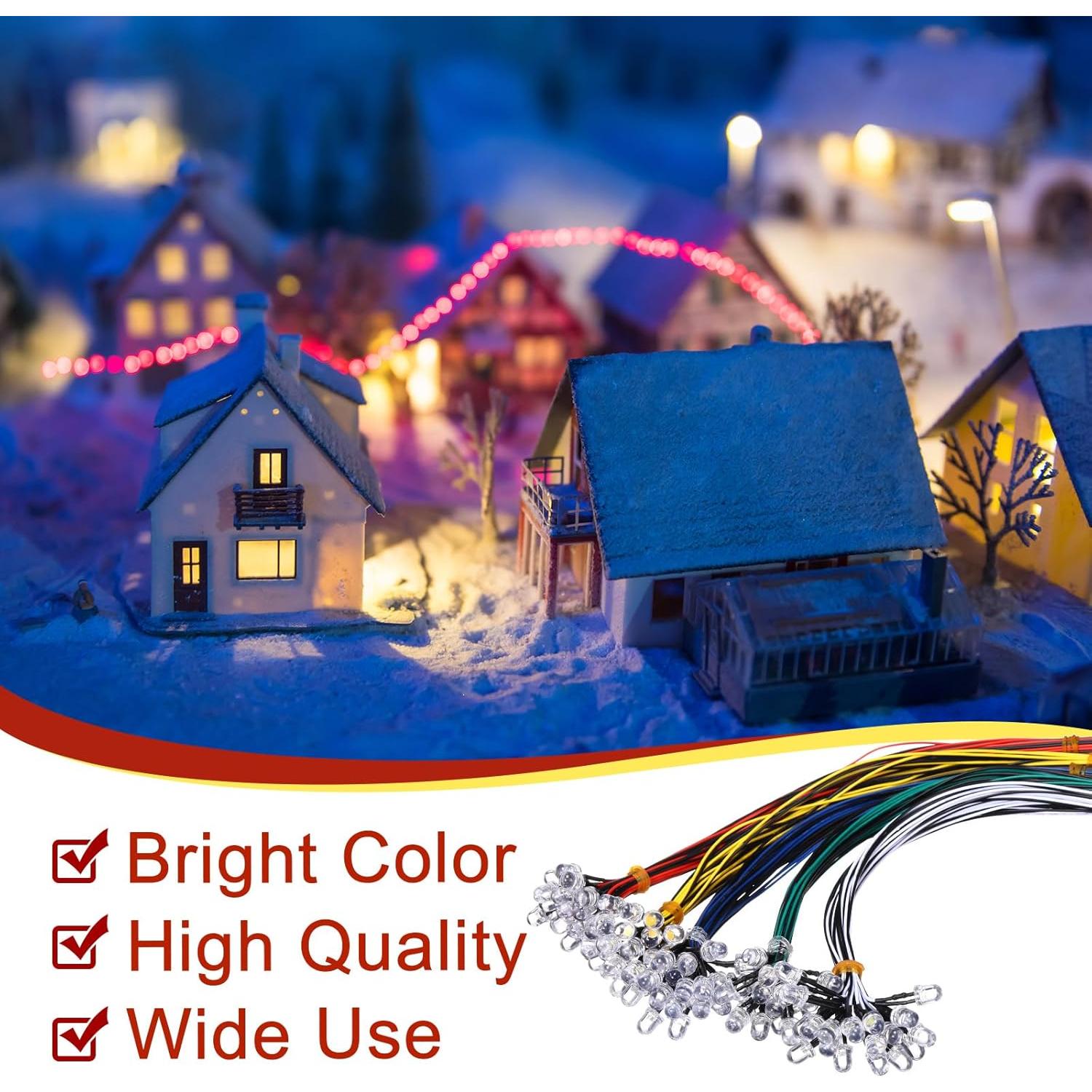 Kit de Luces LED Riakrum 220 Pcs 12V Multicolor 3 mm