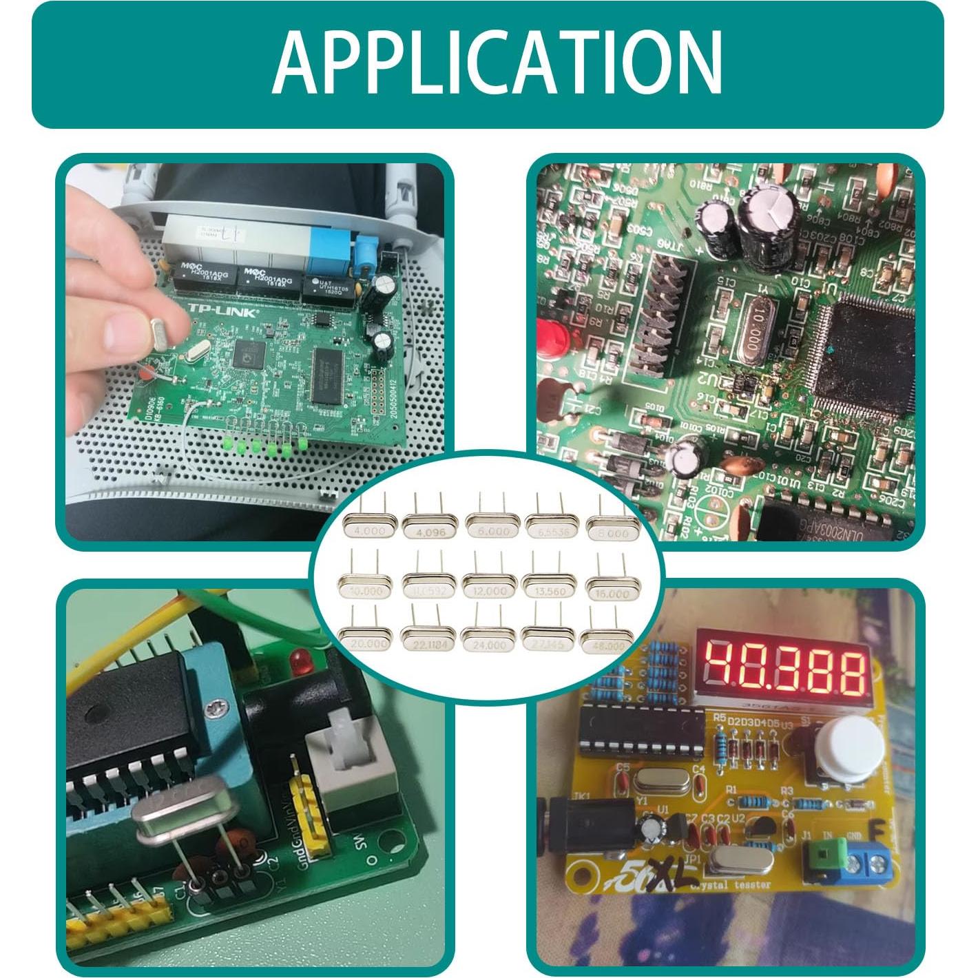 Kit de Osciladores de Cristal 200 Pcs Raogoodcx 4-27.145 MHz