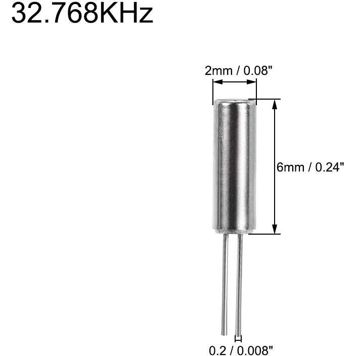 Osciladores de Cristal de Cuarzo uxcell DIP 32.768KHz 10 Pcs