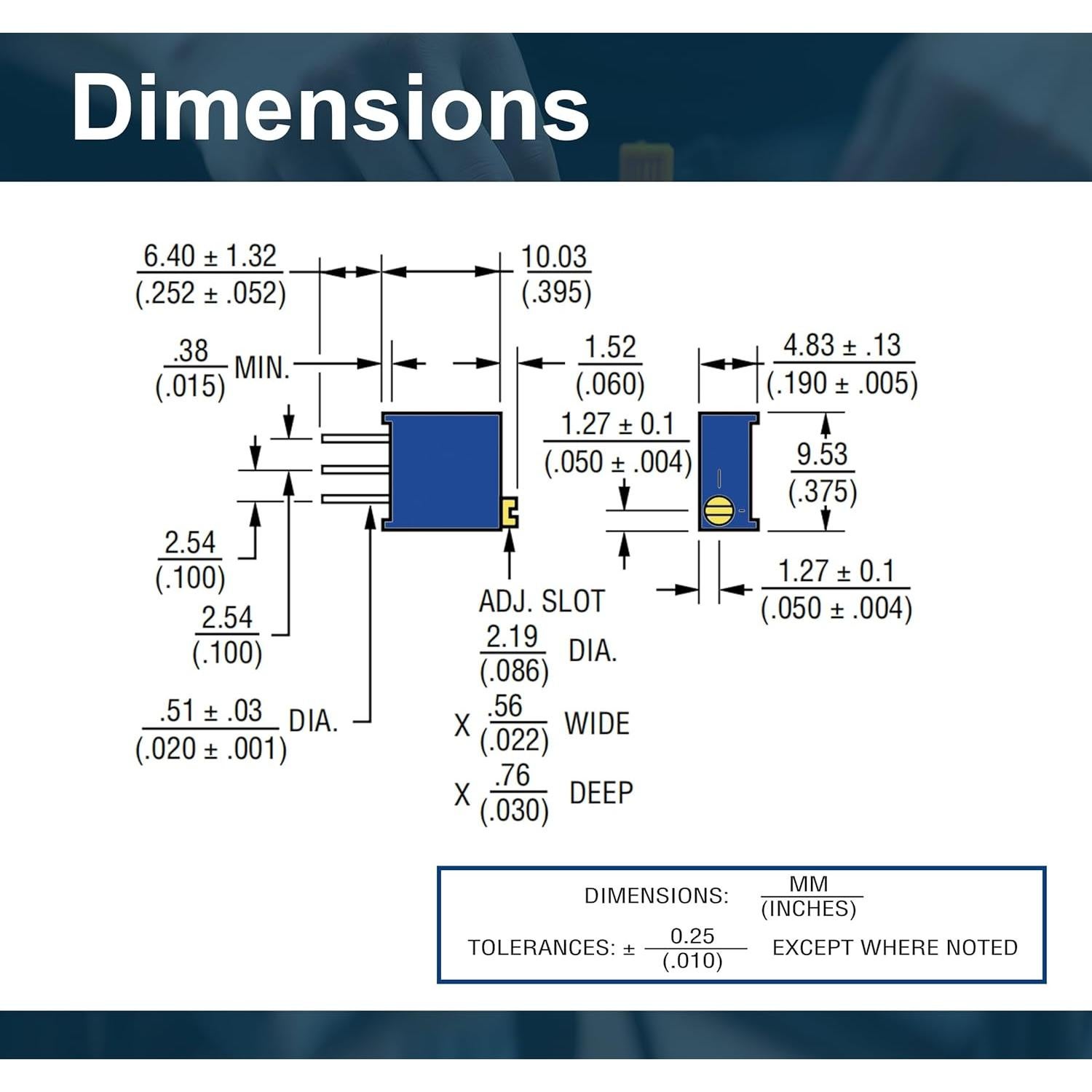 Kit de Potenciómetros Multivuelta 60PCS Mrosnail 100 a 500K Ohm