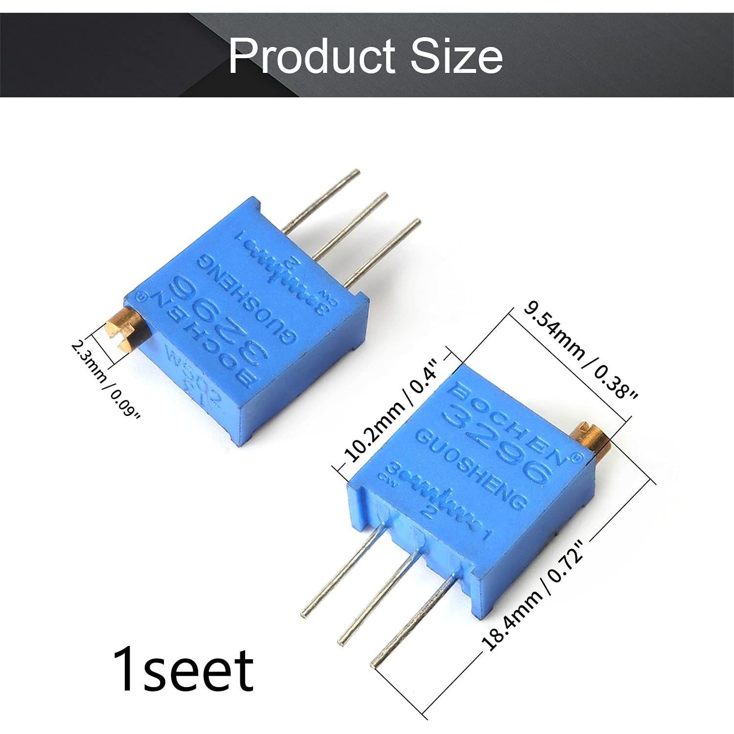 Potenciómetro Trimmer Fielect 5K Ohm 10 Pcs 3296W-1-502