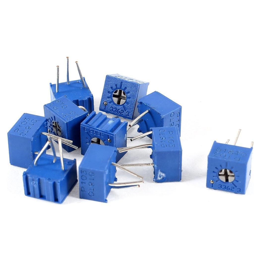 10 Pcs Potenciómetro Trimmer Variable 10K Ohm uxcell