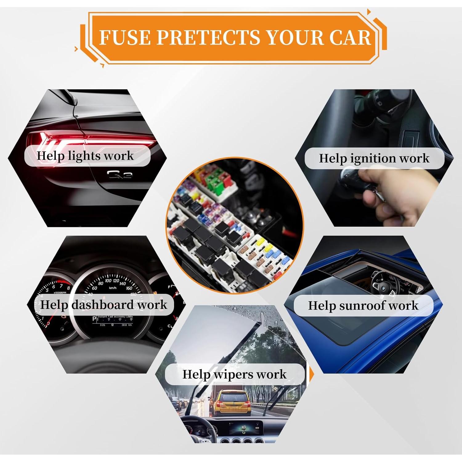 Kit de Mini Fusibles 120 Piezas Liamner 2A a 35A Automóvil