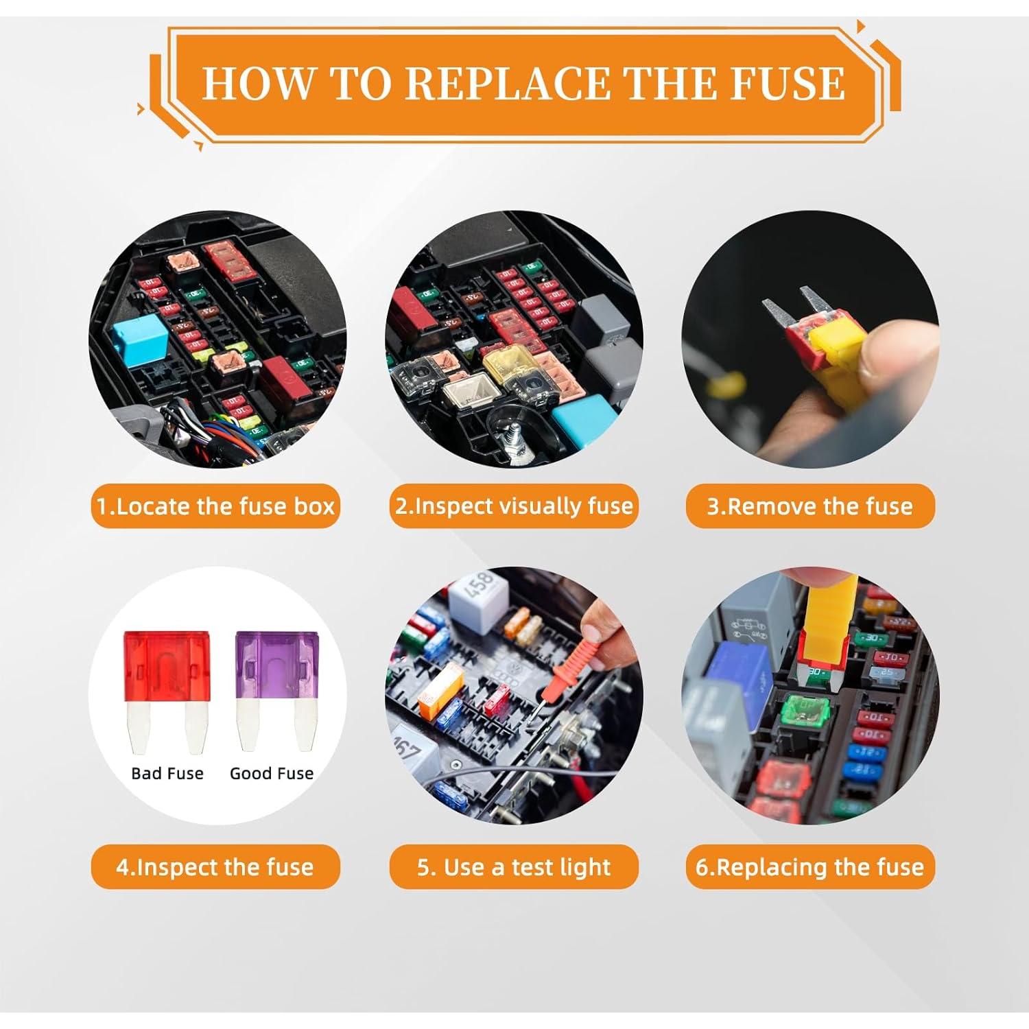 Kit de Mini Fusibles 120 Piezas Liamner 2A a 35A Automóvil