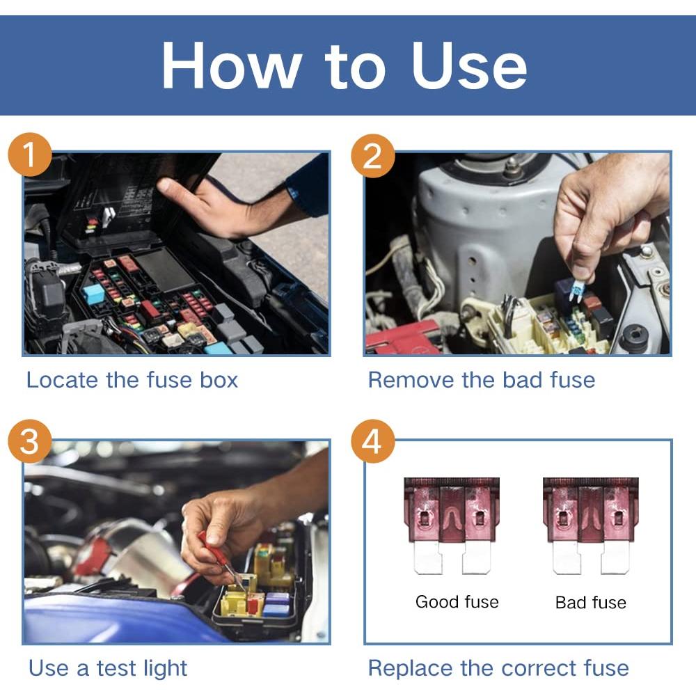 Kit de 80 Fusibles Estándar ZIPCCI para Automóviles 1A-40A