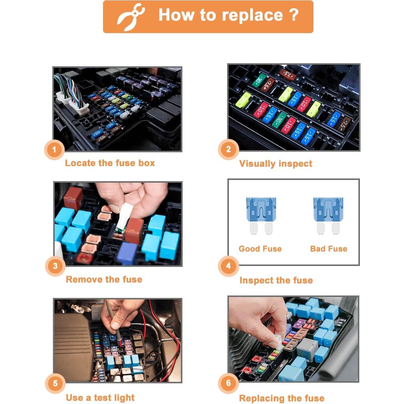 Kit de Fusibles Automotrices Riseuvo 150 Piezas ATO/ATC