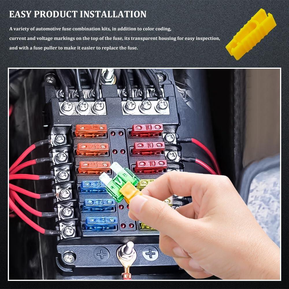 Kit de 120 Fusibles Mini Automotrices HAOBO con Extractor