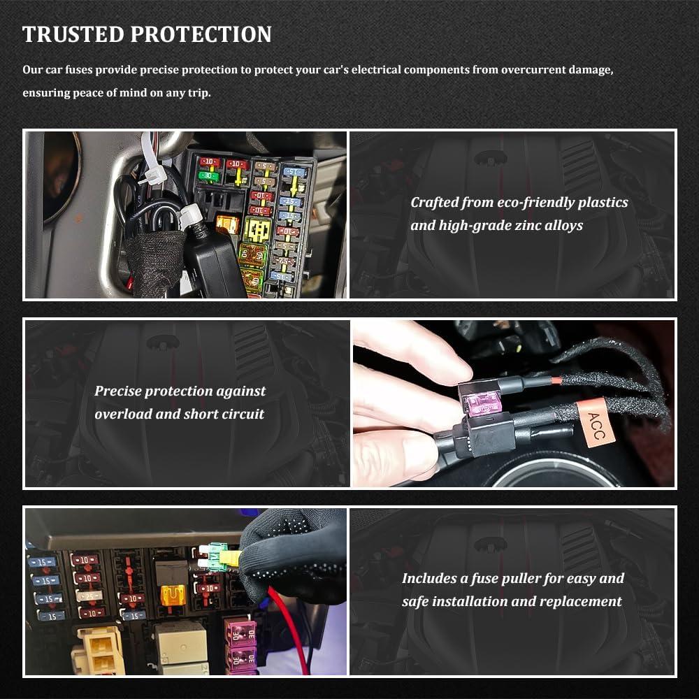 Kit de 120 Fusibles Mini Automotrices HAOBO con Extractor