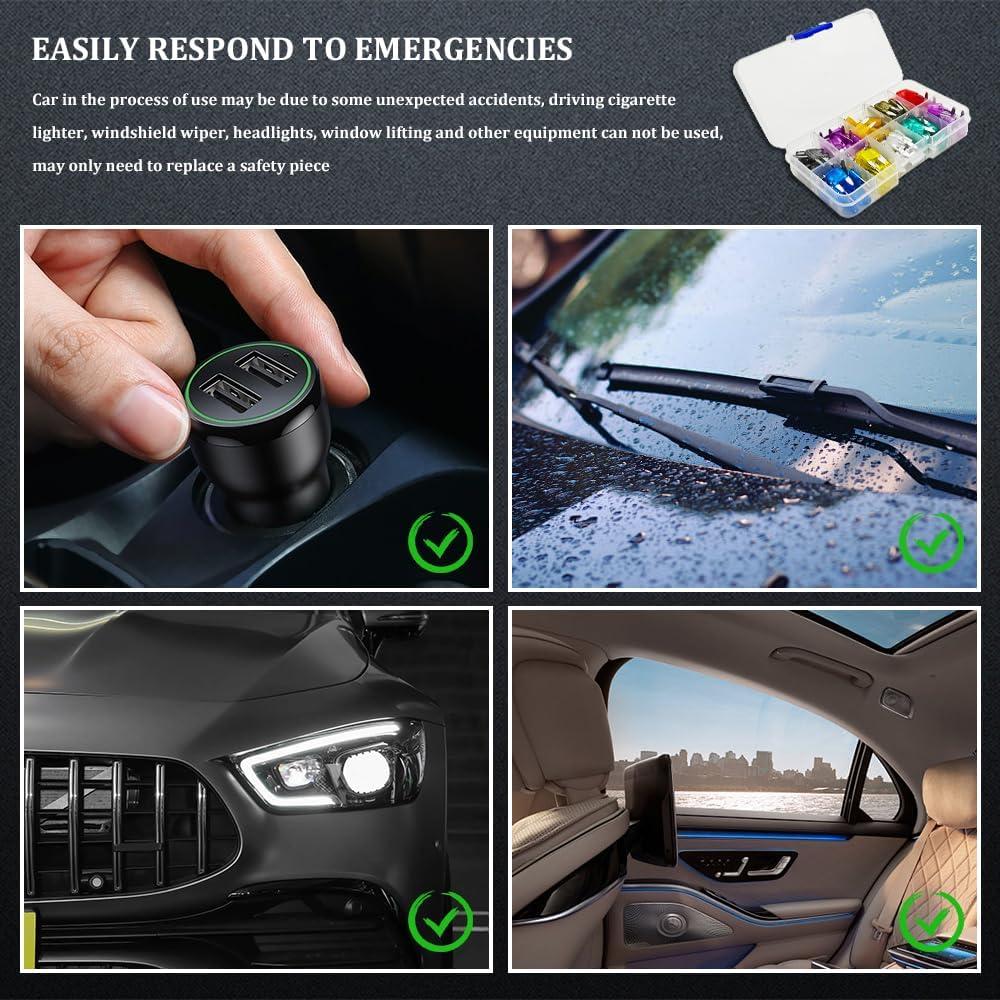 Kit de 120 Fusibles Mini Automotrices HAOBO con Extractor