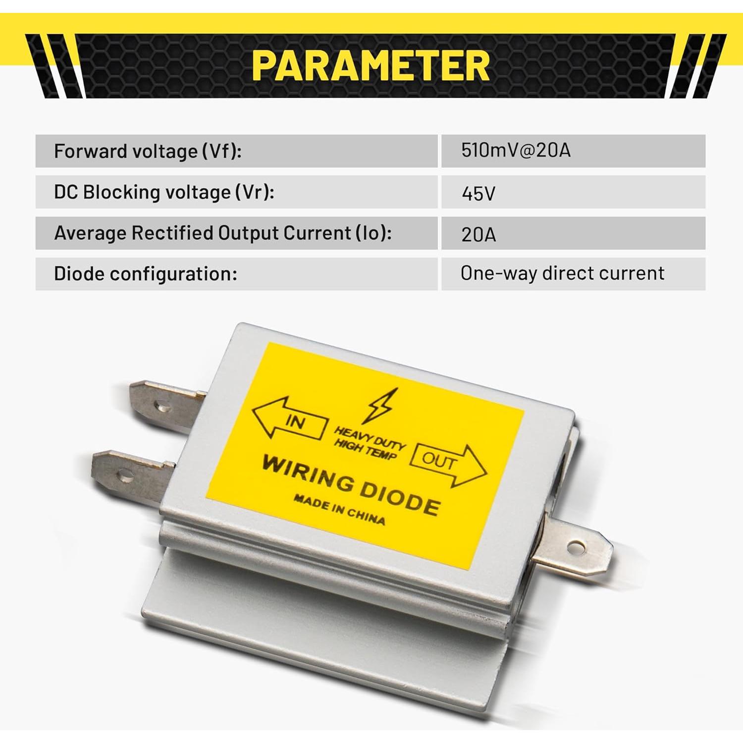 Diodo Aislante de Luz Trasera Oyviny para Remolque RV